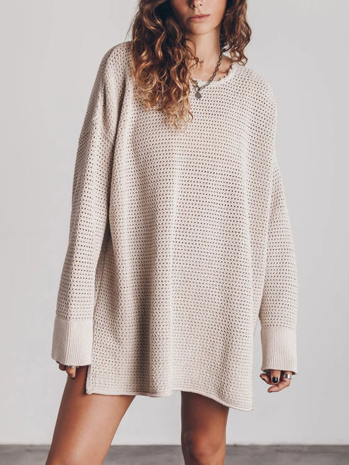 'Cassia' Oversized Knit Sweater - Celes Fashion